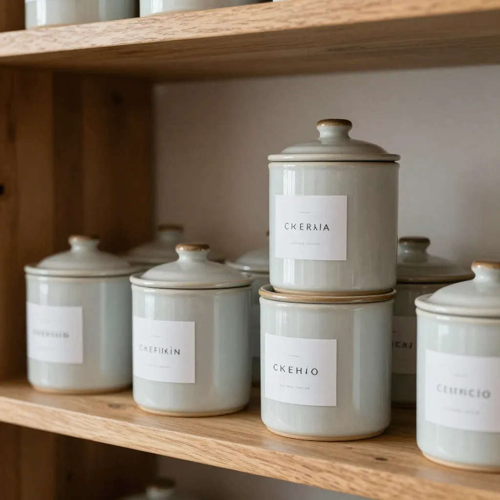 Natural pantry styling